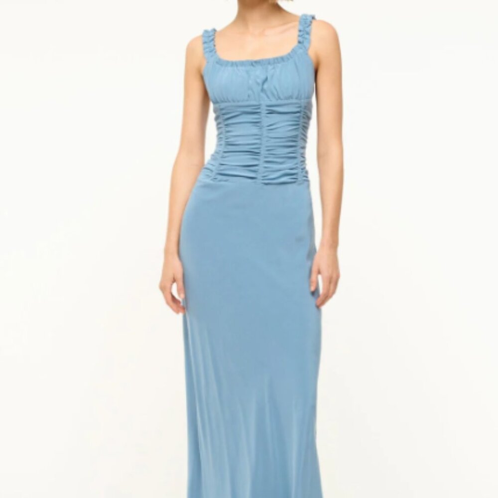 BNWT Staud Nic maxi dress, blue